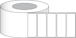 Papír fényes címke 4x1,5" (10,16 x3,81 cm) 1600 címke tekercsenként, 3"-es mag képe