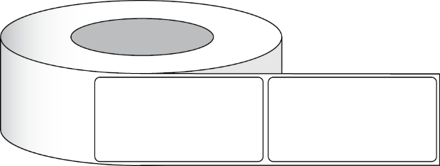 Picture of Paper High Gloss Label 2x4" (5,08 x 10,16 cm) 625 labels per roll 3"core