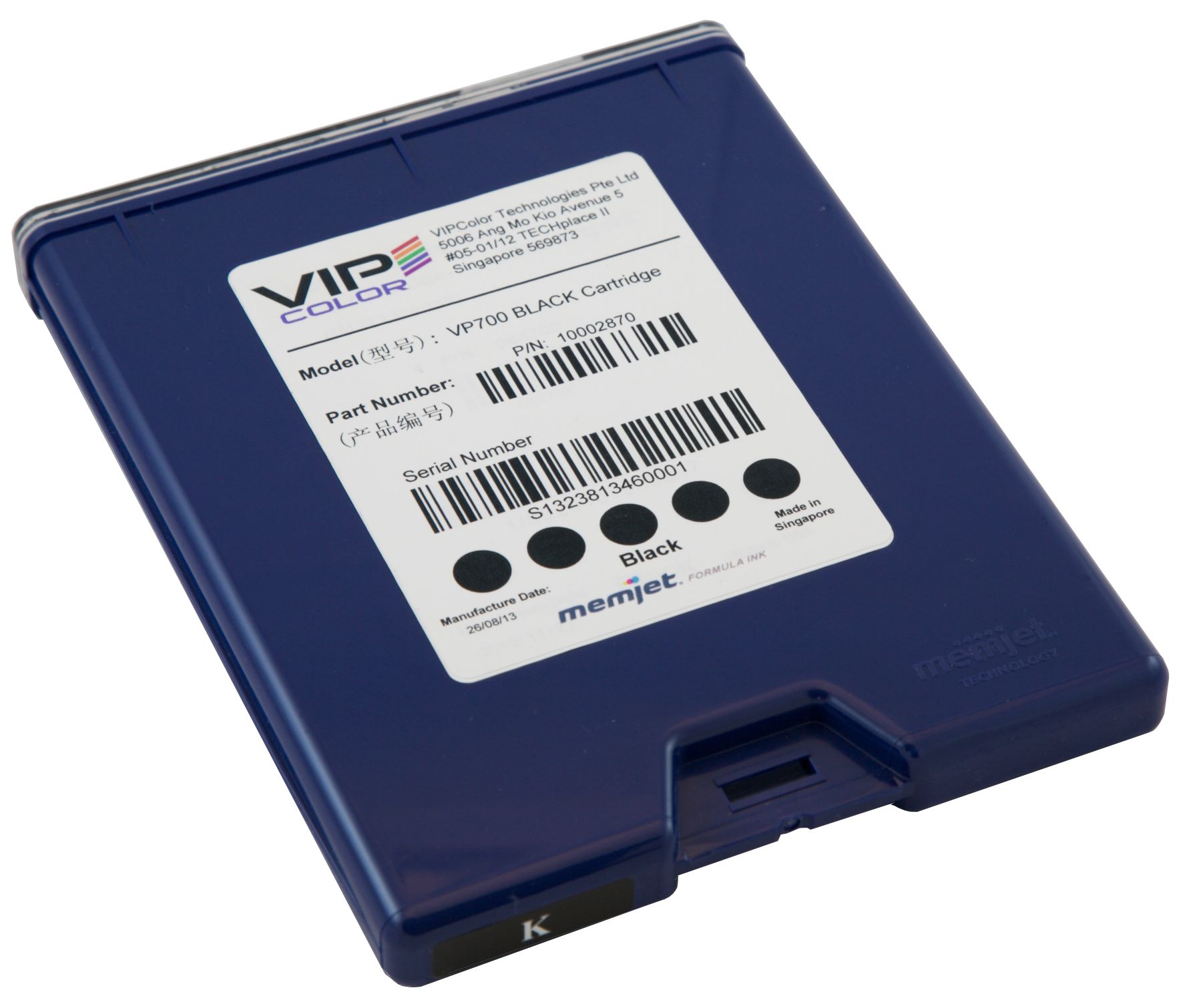 Afbeelding van Inktcartridge zwart voor VIPColor VP700