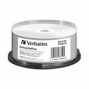 Blu-ray boş Verbatim DL 50GB (6x) Blu-Ray yazdırılabilir Thermo (25) resmi