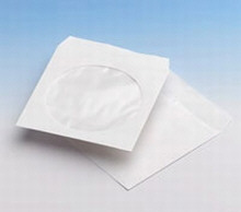 Picture of CD paper sleeves with clear window, self adhesive