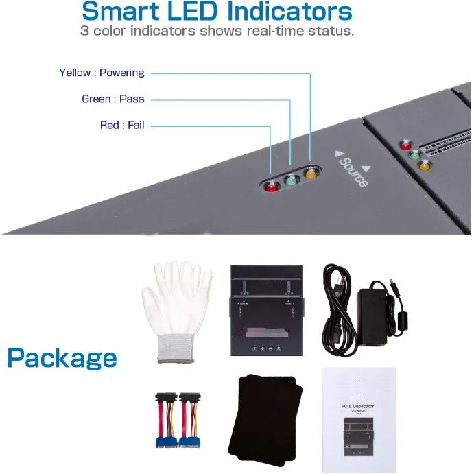 LED-Anzeige und Produktpaketinhalt