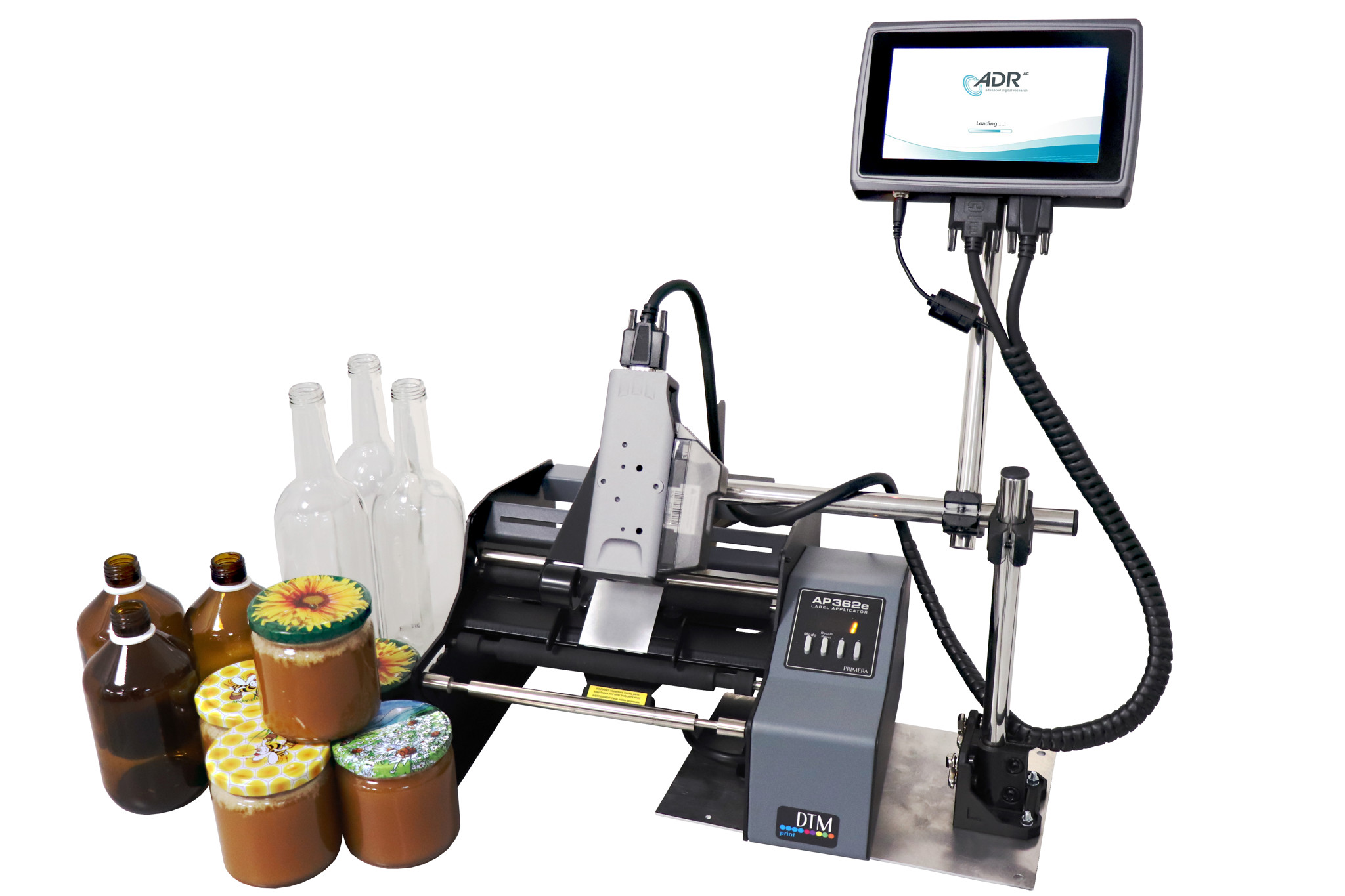 รูปภาพของ AP362e with ADR SOL I NG Printer - Labeler and Printer for Bottles, Cans, or Jars
