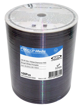 Bild von CD-Rohlinge Falcon Media FTI Diamond Dye Inkjet Weiß