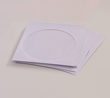 Bild von CD-Papierhüllen mit Klarsichtfenster, selbstklebend mit Rückensticker