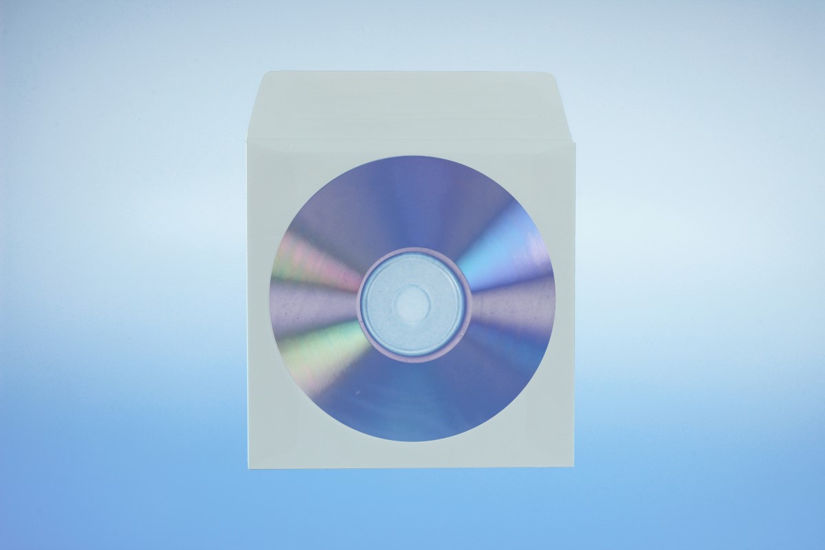 Image de Pochette papier CD avec fenêtre transparente et rabat autocollant