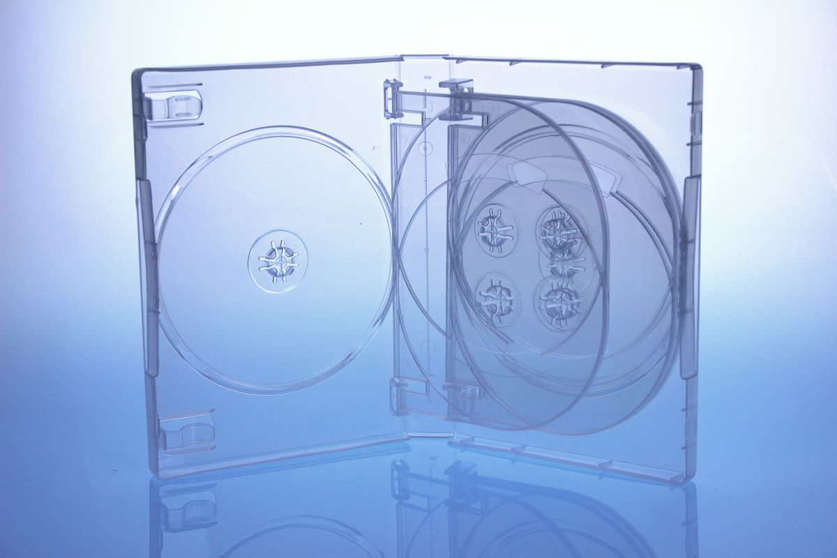 Picture of DVD Box for 8 DVDs transparent highgrade